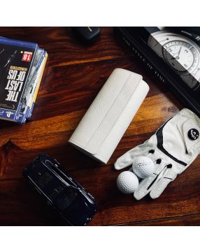 Leather Men Compact Travel Case  7226600BLA certified Pre-Owned watch