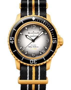 Swatch Fifty Fathoms  SO35P1OO certified Pre-Owned watch